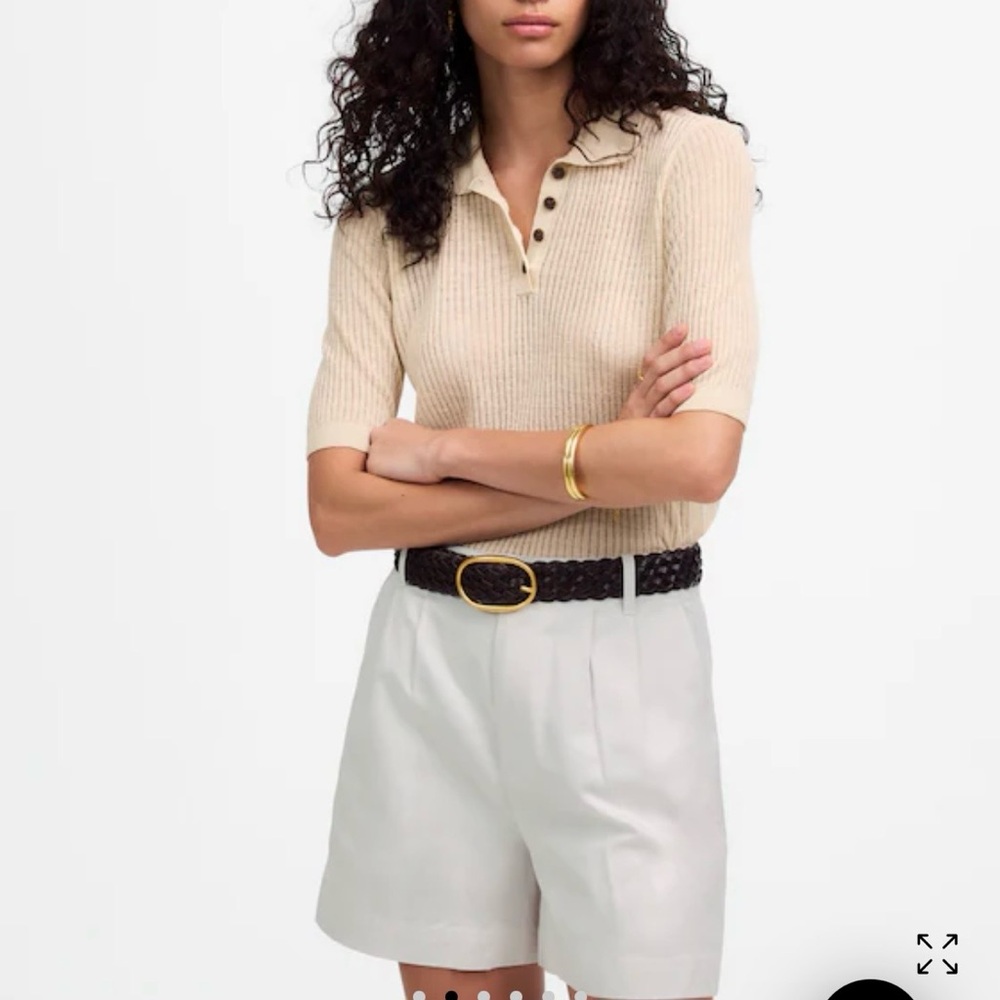 Madewell White Twill Shorts